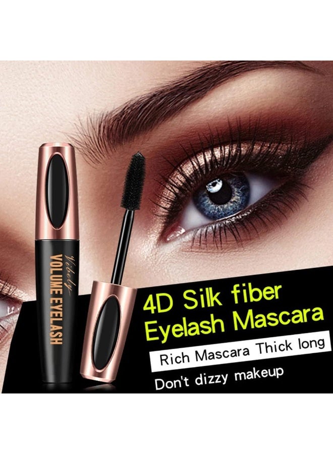 Vibely Waterproof Volume & Length Mascara - False Lash Effect, No Smudging, 4D, Long Lasting Fibre - Image 2